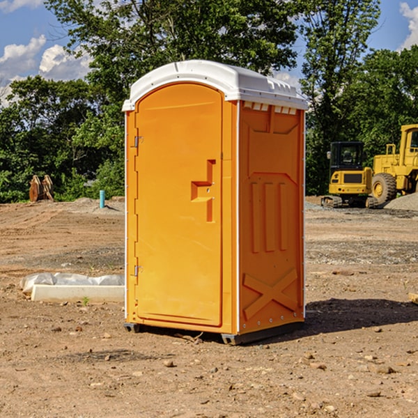 what is the cost difference between standard and deluxe portable restroom rentals in California Pines CA